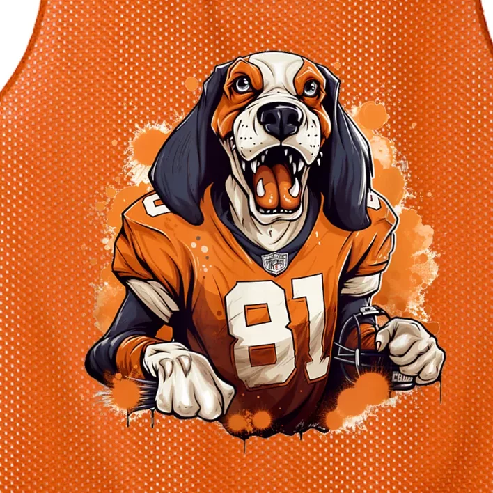 Smokey Coonhound Dog Tennessee Orange Football Game Day Mesh Reversible Basketball Jersey Tank