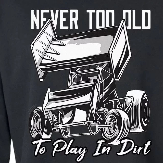 SPRINT CAR DIRT TRACK RACING Play In Dirt Cropped Pullover Crew