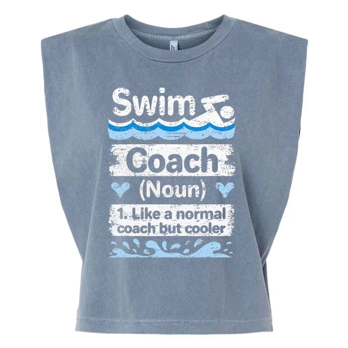 Swim Coach Definition Swimming Coach Garment-Dyed Women's Muscle Tee