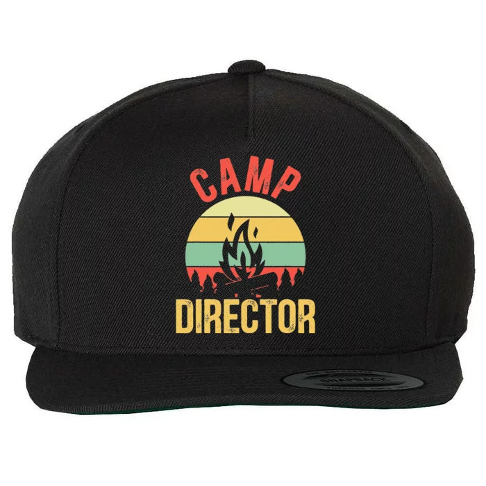 Summer Camp Director Counselor Camper Wool Snapback Cap