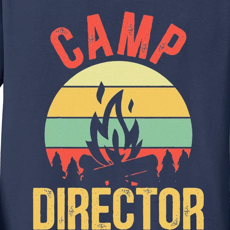 Summer Camp Director Counselor Camper Kids Long Sleeve Shirt