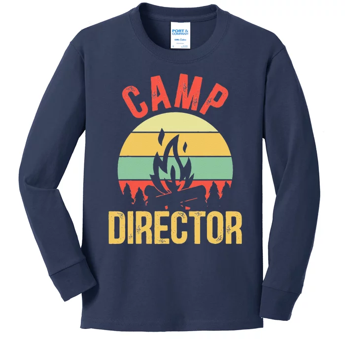 Summer Camp Director Counselor Camper Kids Long Sleeve Shirt