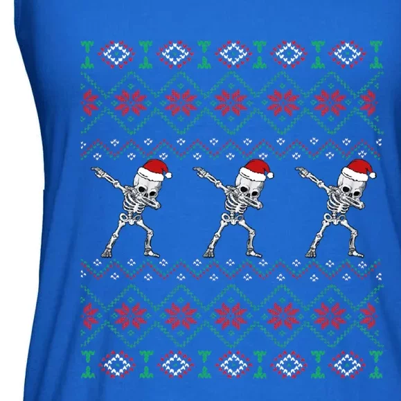 Snow Christmas Dancing Skeleton Xmas Santa Hats Meaningful Gift Ladies Essential Flowy Tank