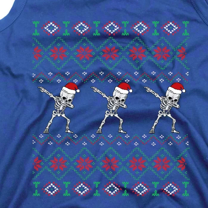 Snow Christmas Dancing Skeleton Xmas Santa Hats Meaningful Gift Tank Top