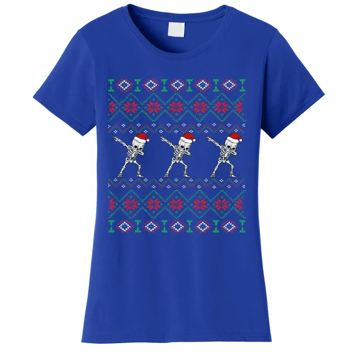 Snow Christmas Dancing Skeleton Xmas Santa Hats Meaningful Gift Women's T-Shirt