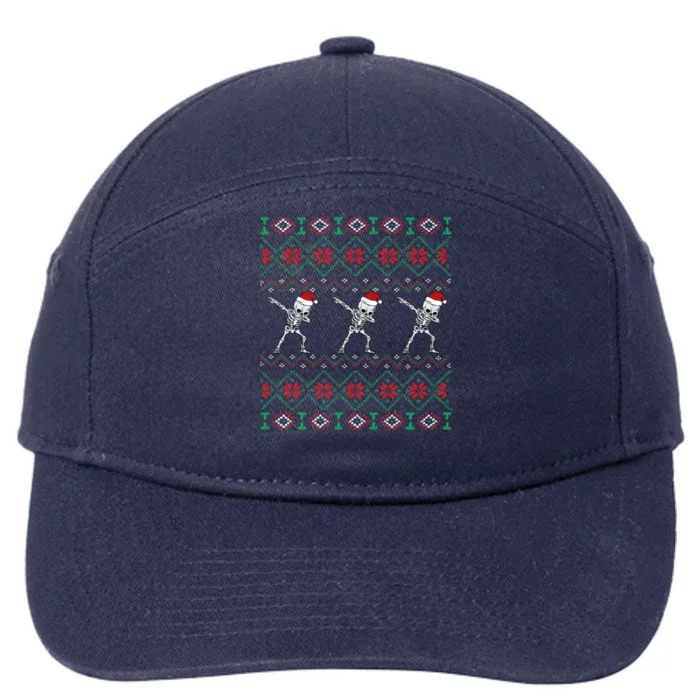 Snow Christmas Dancing Skeleton Xmas Santa Hats Meaningful Gift 7-Panel Snapback Hat