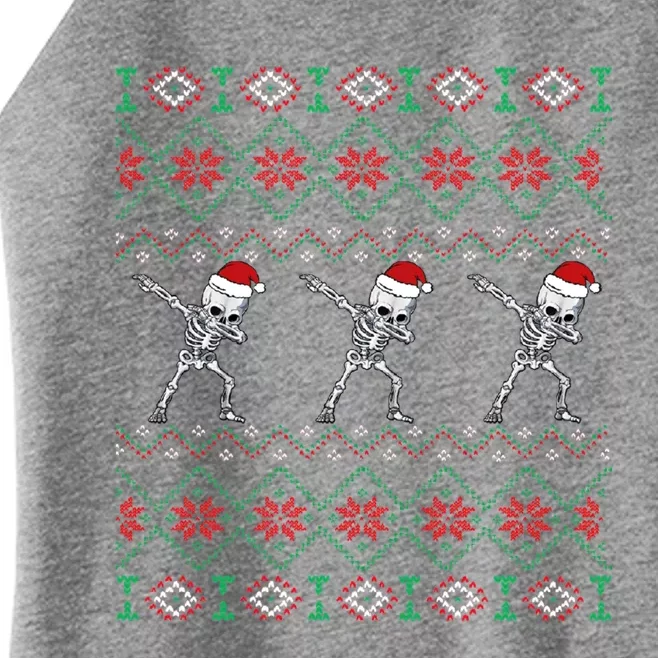 Snow Christmas Dancing Skeleton Xmas Santa Hats Meaningful Gift Women’s Perfect Tri Rocker Tank