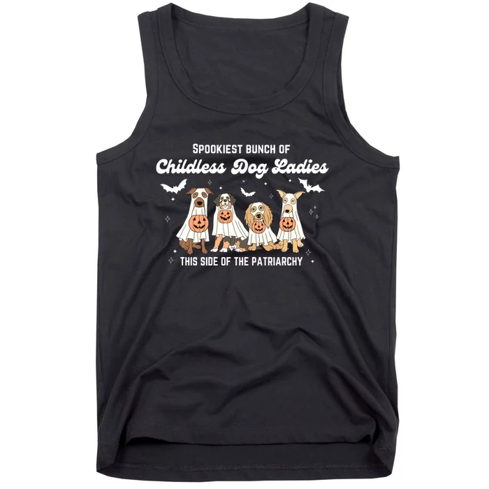 Spooky Childless Dog Ladies Comfort Colors Tank Top