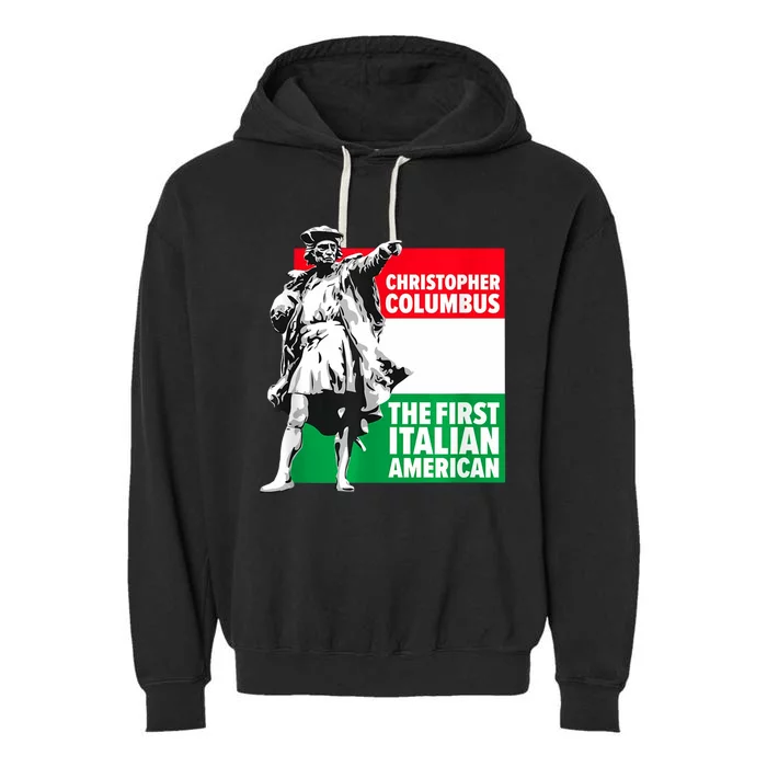 Save Columbus Day Italian Pride Garment-Dyed Fleece Hoodie