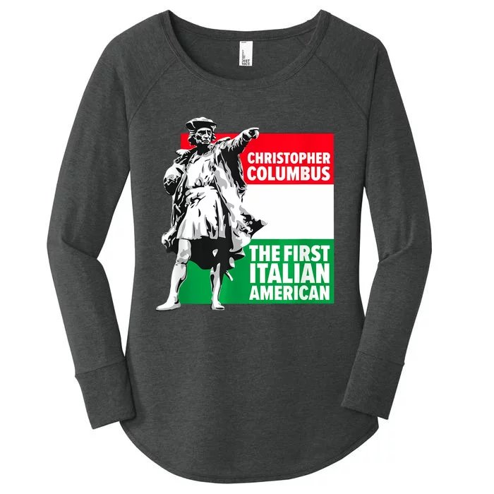 Save Columbus Day Italian Pride Women's Perfect Tri Tunic Long Sleeve Shirt