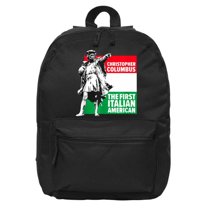 Save Columbus Day Italian Pride 16 in Basic Backpack