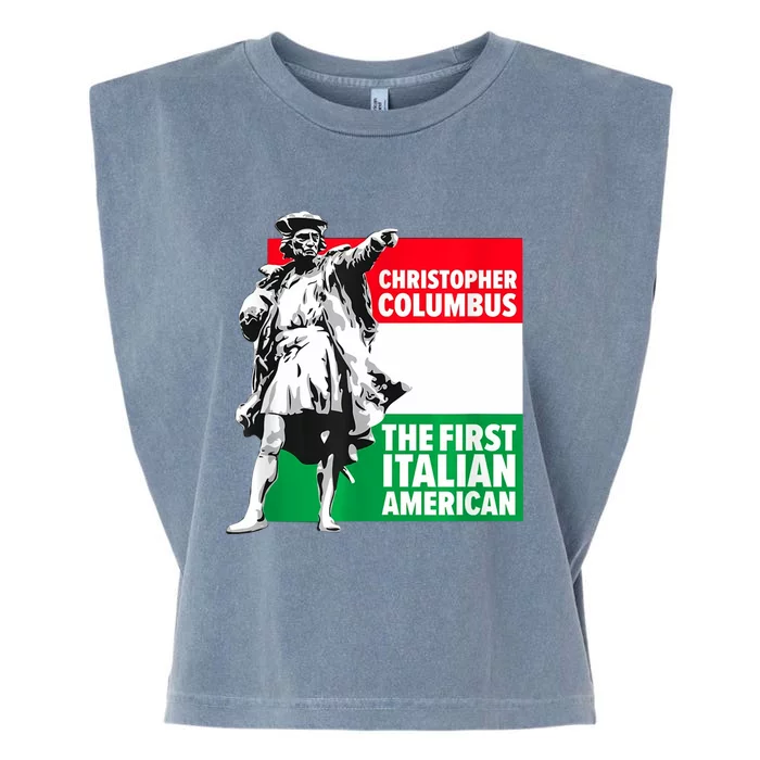 Save Columbus Day Italian Pride Garment-Dyed Women's Muscle Tee