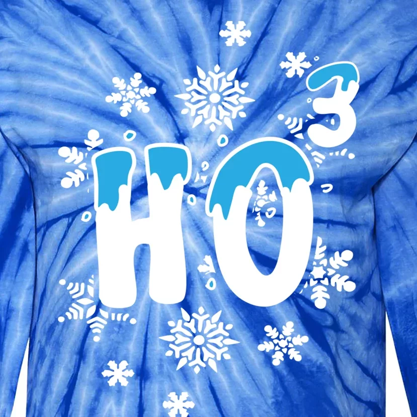 Science Christmas Design Ho Ho Ho Teacher Great Gift Tie-Dye Long Sleeve Shirt