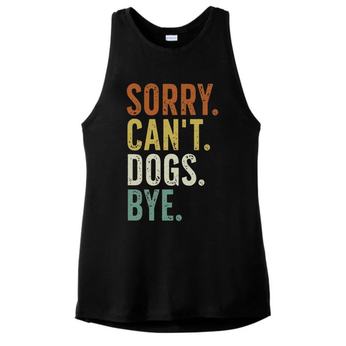 Sorry Cant Dog Bye Ladies Tri-Blend Wicking Tank