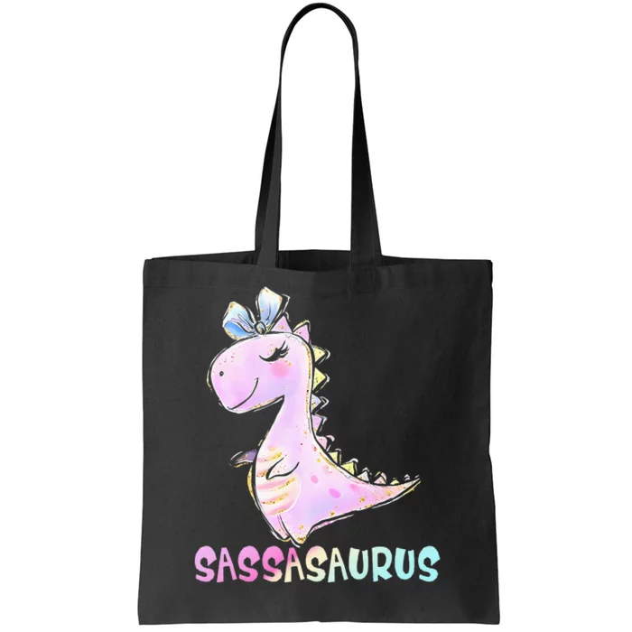 Sassasaurus Cute Dinosaur Funny Tote Bag