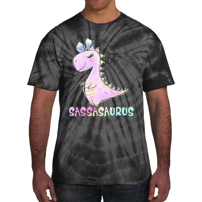 Sassasaurus Cute Dinosaur Funny Tie-Dye T-Shirt