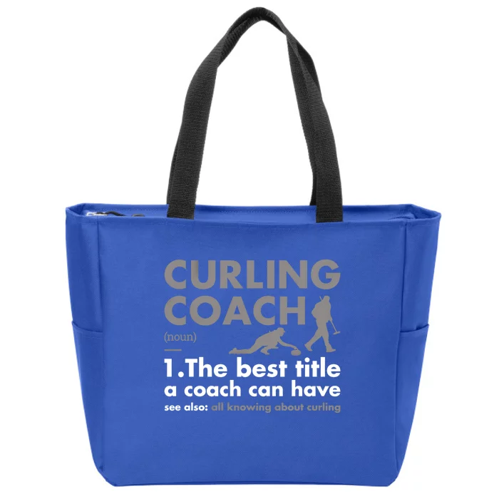 Sport Coach Definition Curling Gift Zip Tote Bag