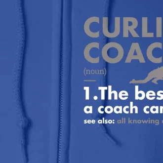 Sport Coach Definition Curling Gift Full Zip Hoodie