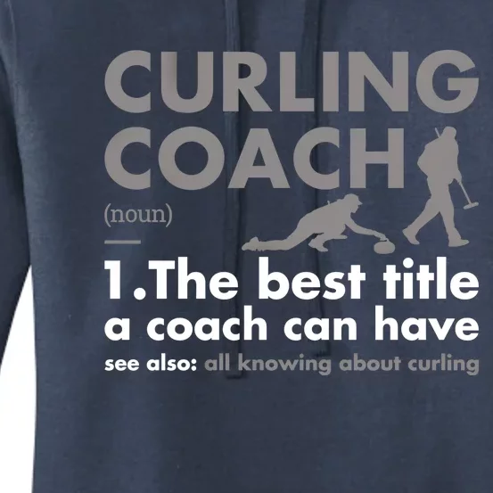 Sport Coach Definition Curling Gift Women's Pullover Hoodie