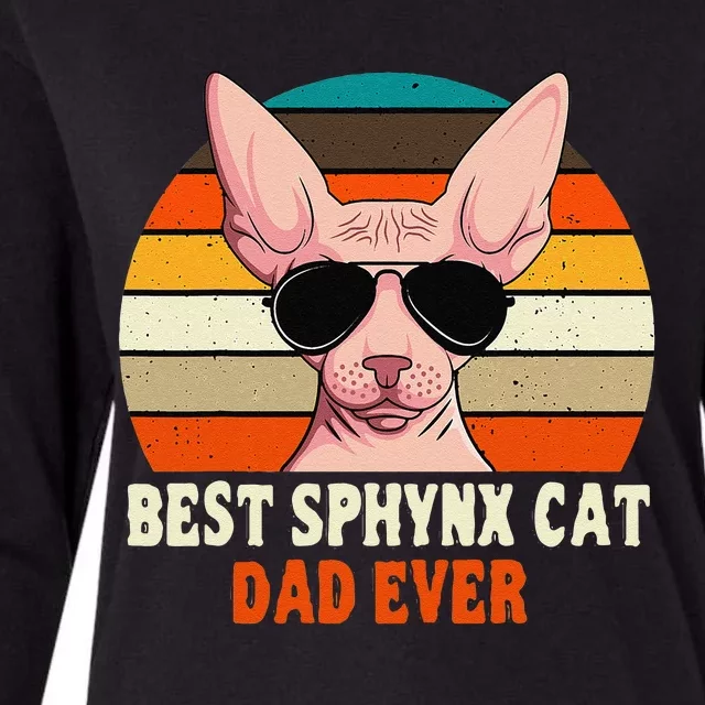 Sphynx Cat Dad Owner Breeder Hairless Pet Lover Fathers Day Womens Cotton Relaxed Long Sleeve T-Shirt