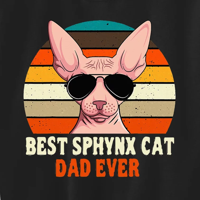 Sphynx Cat Dad Owner Breeder Hairless Pet Lover FatherS Day Kids Sweatshirt