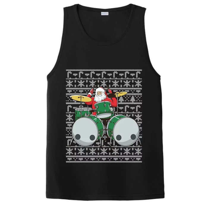 Santa Claus Drummer Drums Percussionist Percussion Christmas Gift Performance Tank