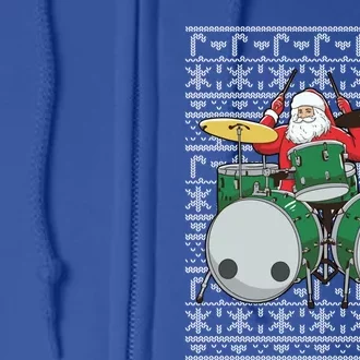 Santa Claus Drummer Drums Percussionist Percussion Christmas Gift Full Zip Hoodie