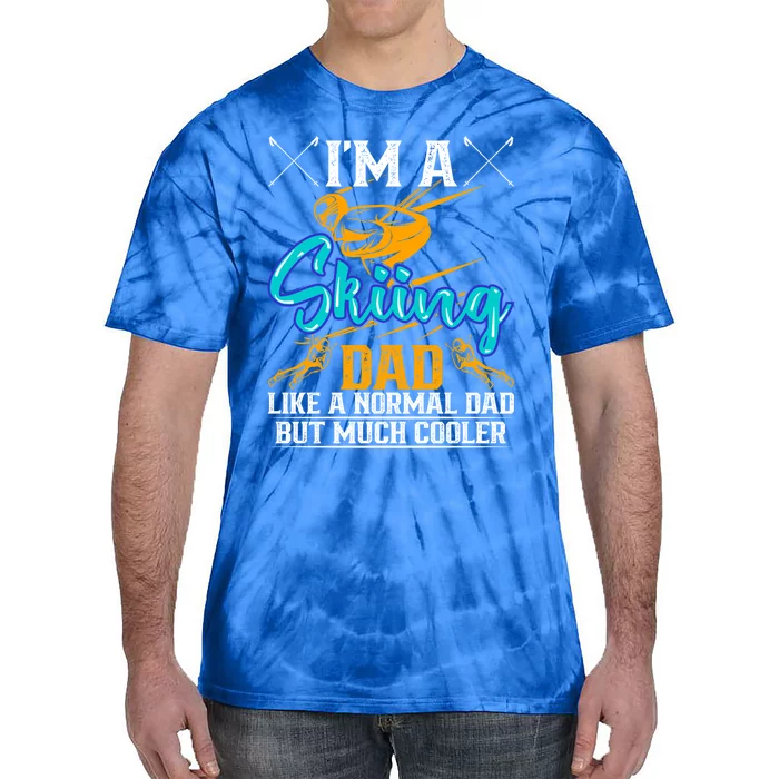 Skiing Cool Dad Ski Cool Adventure Gift Tie-Dye T-Shirt