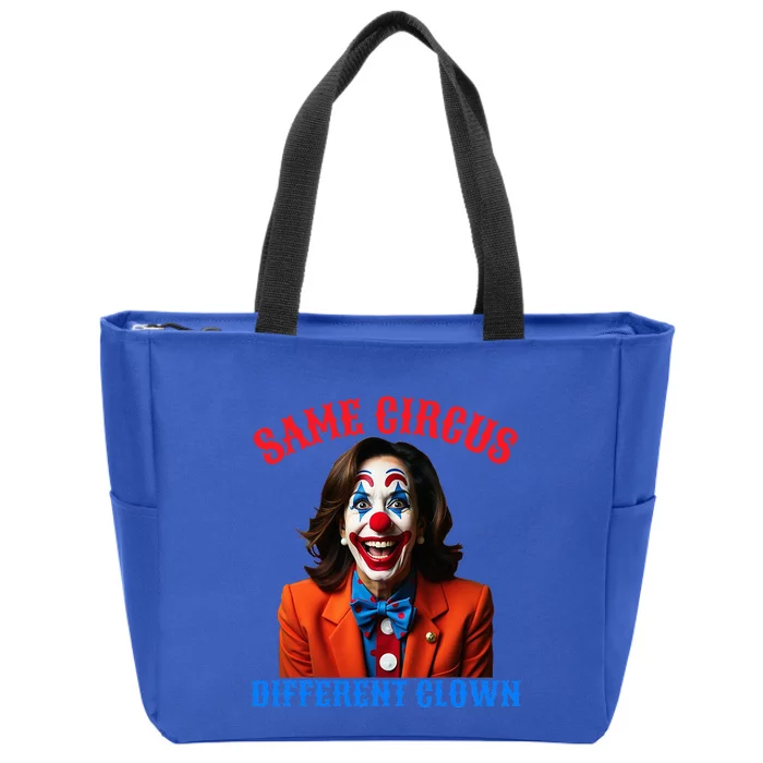 Same Circus Different Clown Funny Kamala Clown 2024 Zip Tote Bag