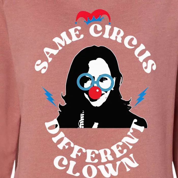 Same Circus Different Clown Funny Kamala Clown Womens California Wash Sweatshirt