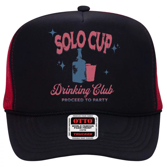 Solo Club Drinking Club High Crown Mesh Trucker Hat