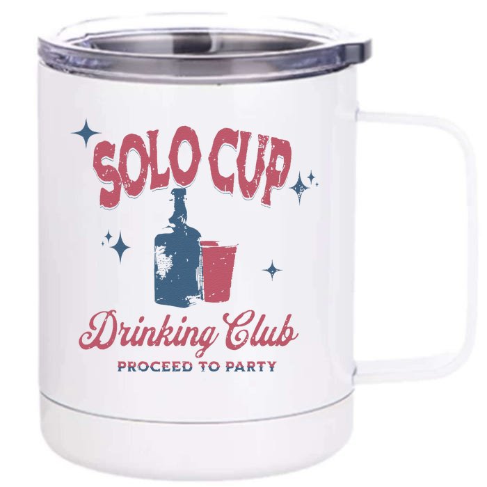 Solo Club Drinking Club Front & Back 12oz Stainless Steel Tumbler Cup