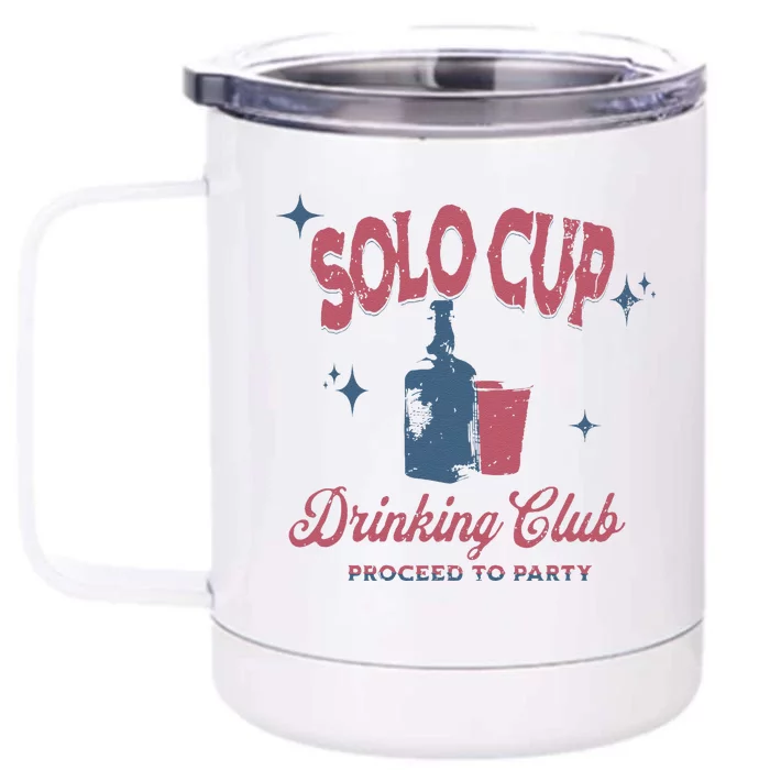 Solo Club Drinking Club Front & Back 12oz Stainless Steel Tumbler Cup