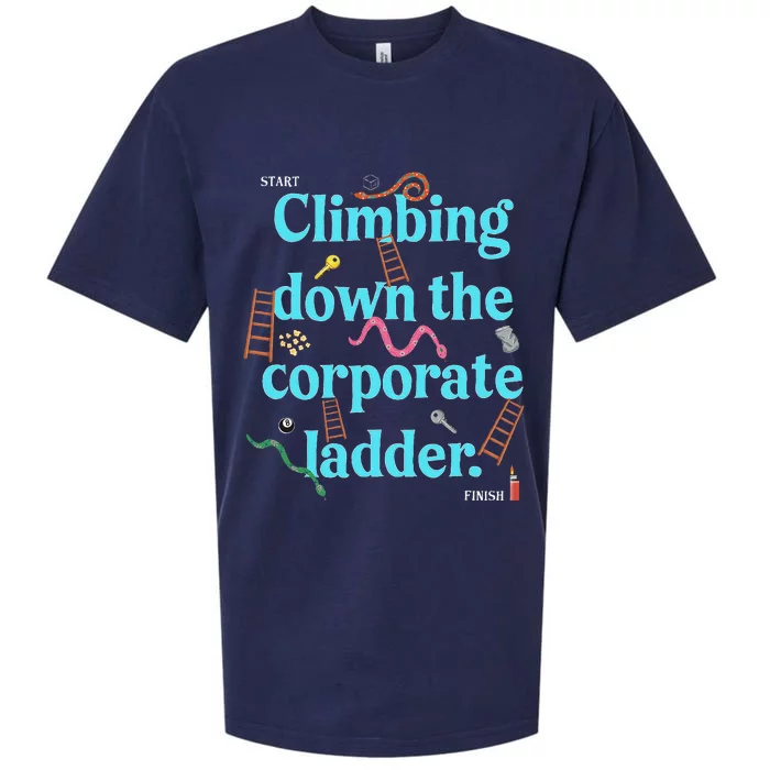 Start Climbing Down The Corporate Ladder Sueded Cloud Jersey T-Shirt