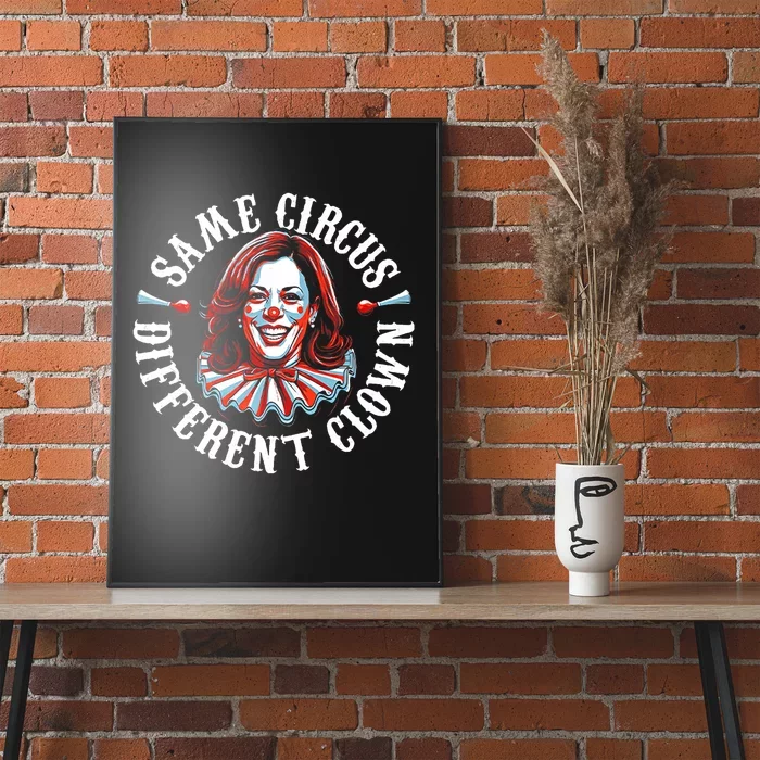 Same Circus Different Clown Funny Kamala Harris Clown Poster