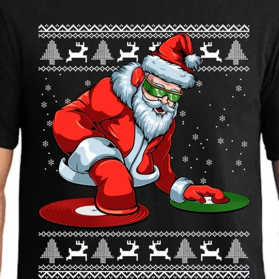 Santa Claus Dj Music Lover Merry Christmas Xmas Party Tee Cute Gift Pajama Set