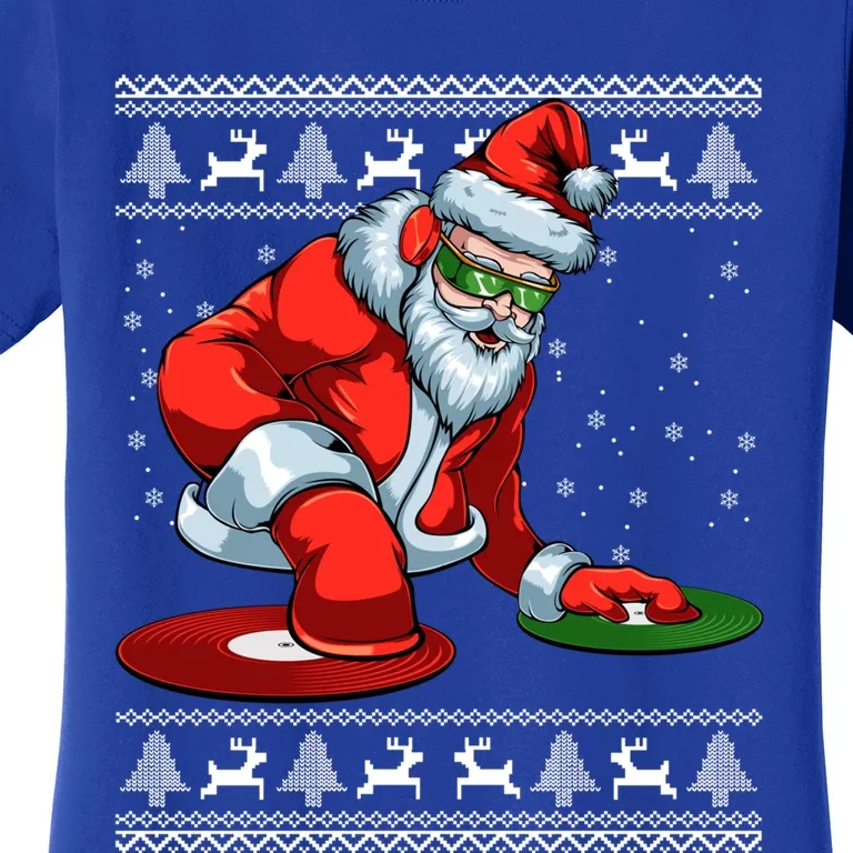 Santa Claus Dj Music Lover Merry Christmas Xmas Party Tee Cute Gift Women's T-Shirt