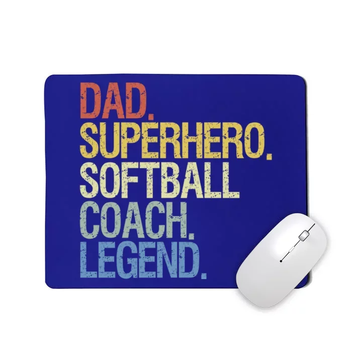 Softball Coach Dad Gift Mousepad