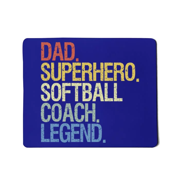 Softball Coach Dad Gift Mousepad