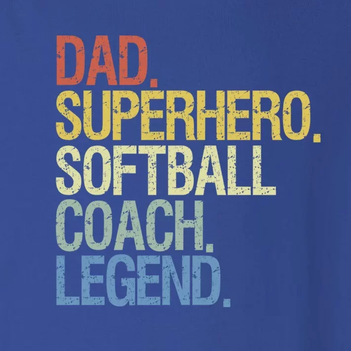 Softball Coach Dad Gift Toddler Long Sleeve Shirt