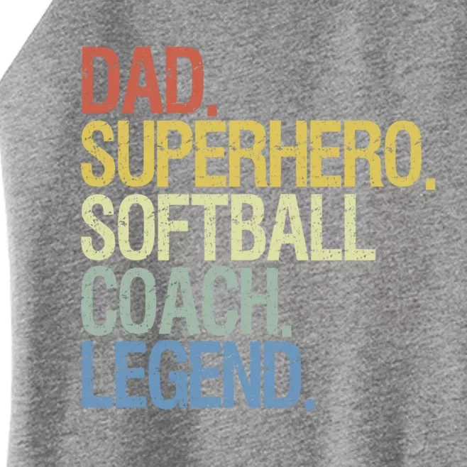 Softball Coach Dad Gift Women’s Perfect Tri Rocker Tank