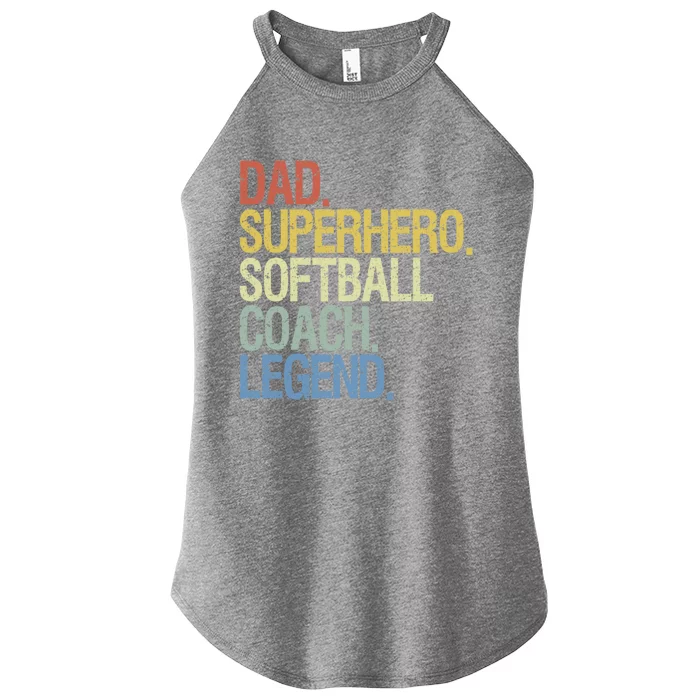 Softball Coach Dad Gift Women’s Perfect Tri Rocker Tank