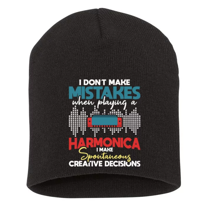 Spontaneous Creative Decisions Harmonica Player Harmonicist Short Acrylic Beanie