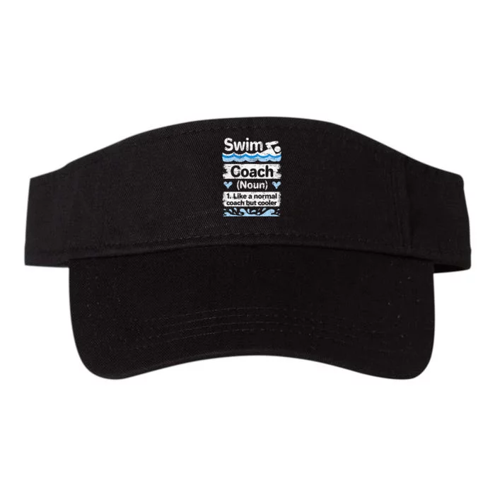 Swim Coach Definition Swimming Coach Valucap Bio-Washed Visor