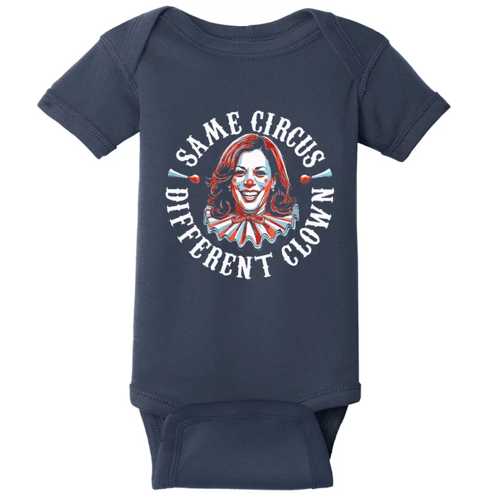 Same Circus Different Clown Anti Kamala 2024 Baby Bodysuit