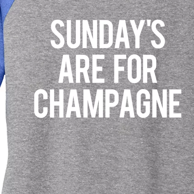 Sunday Champagne Day Ing Beach Brunch Top Funny Gift Women's Tri-Blend 3/4-Sleeve Raglan Shirt