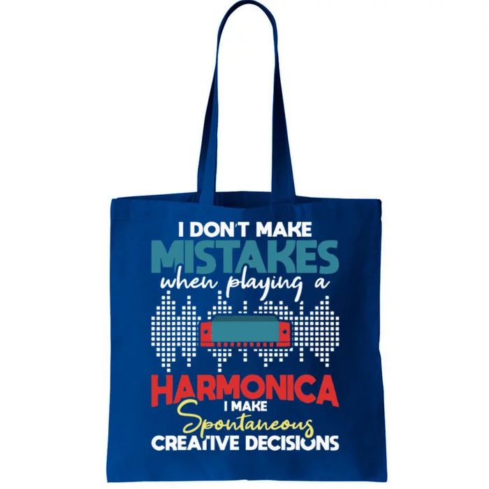 Spontaneous Creative Decisions Harmonica Player Harmonicist Tote Bag