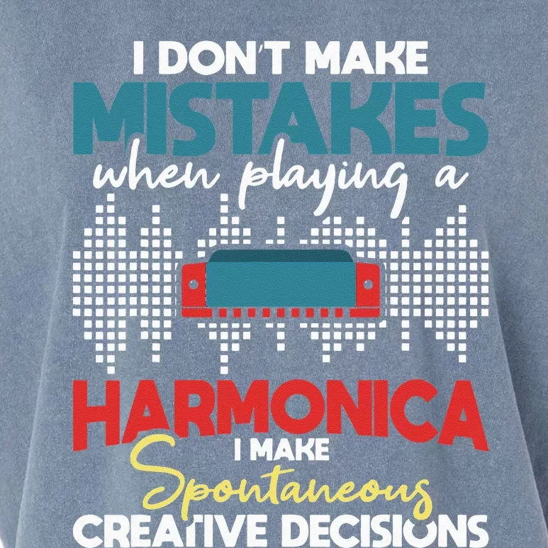 Spontaneous Creative Decisions Harmonica Player Harmonicist Garment-Dyed Women's Muscle Tee