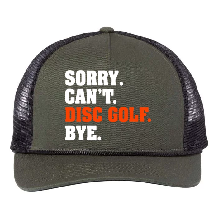 Sorry Cant Disc Golf Bye Retro Rope Trucker Hat Cap