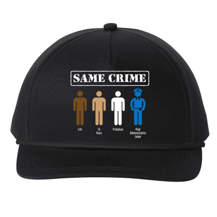 Same Crime Different Time Funny Satirical Snapback Five-Panel Rope Hat